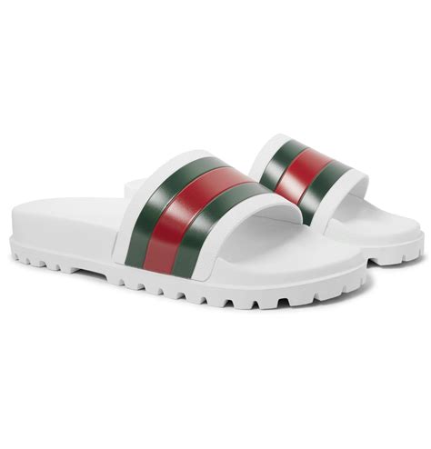 gucci striped slides|Gucci slides for men.